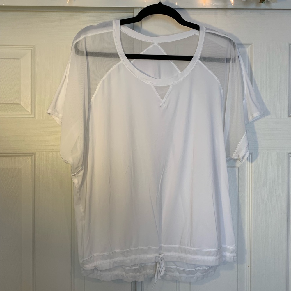 Lululemon White Sheet Top - Tied Bottom 8